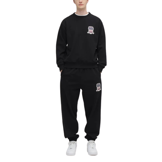 AVIREX Sweat Set Up SIGNATURE VARSITY LOGO CREWNECK SWEAT × SWEAT PANTS “BLACK”