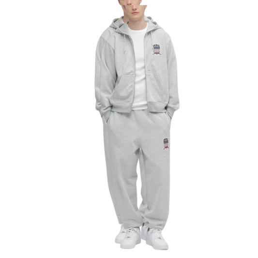 AVIREX Sweat Set Up SIGNATURE VARSITY ZIP UP PARKA × LOGO SWEAT PANTS "GRAY "