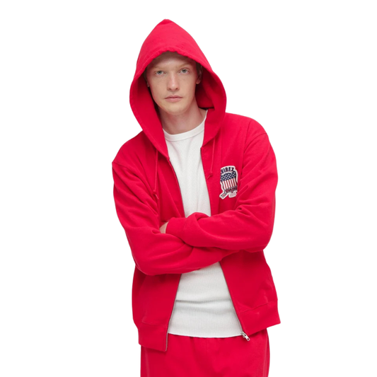 AVIREX SIGNATURE VARSITY ZIP UP PARKA "RED" 7836931001-100