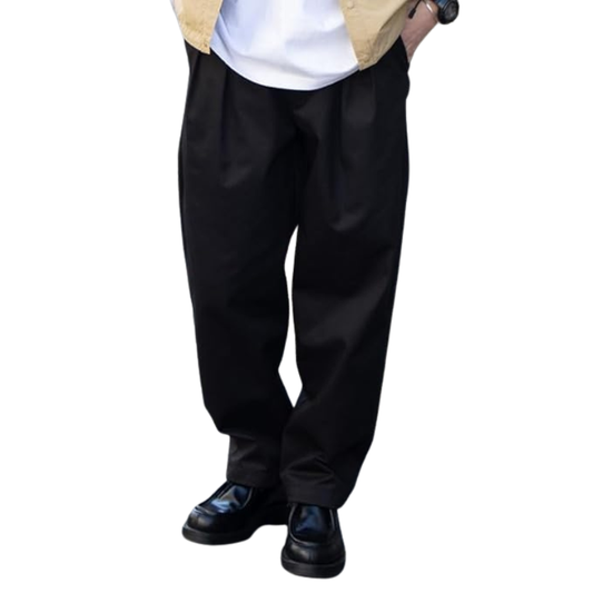 UNIVERSAL OVERALL RELAX PANTS "BLACK" HT-02
