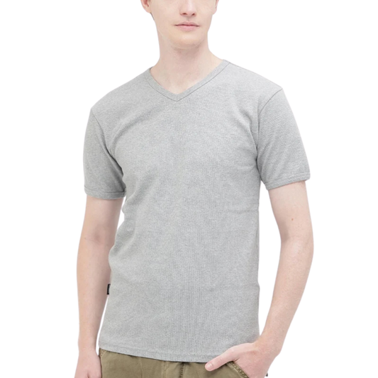 AVIREX DAILY RIB S/S V-NECK T-SHIRT "GRAY" 7835934005-020