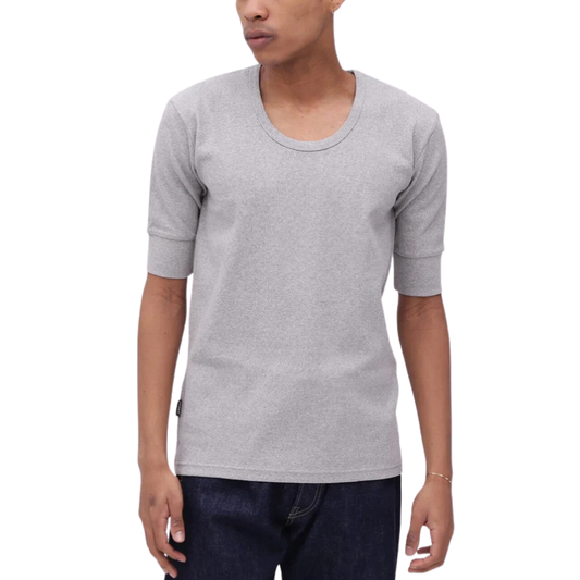 AVIREX DAILY HALF SLEEVE U-NECK T-SHIRT "GRAY" 7834934024-020