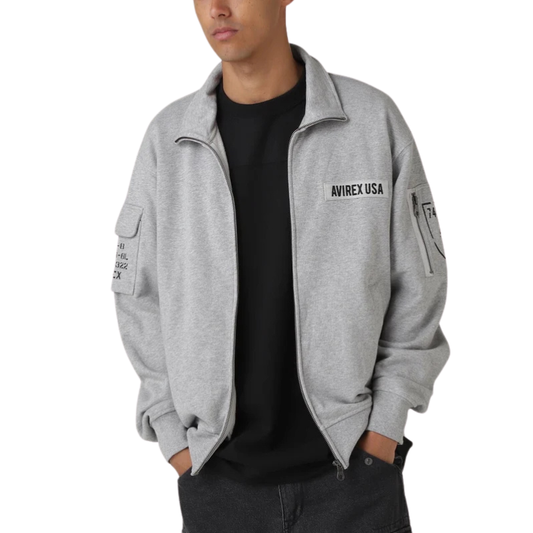 AVIREX FATIGUE STAND ZIPUP SWEAT "OXFORD" 7834930001-382