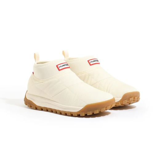 HUNTER TRAVEL 2.0 QUILTED NEO TRAINER BOOT "WHITE WILLOW/GUM" UFS7149REN-WWG