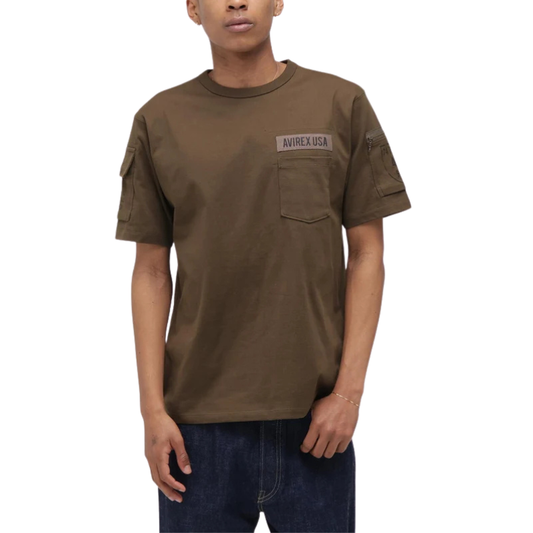 AVIREX FATIGUE S/S T-SHIRT "OLIVE" 7835934010-310
