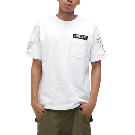 AVIREX FATIGUE S/S T-SHIRT "WHITE" 7835934010-030