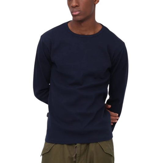 AVIREX DAILY RIB L/S CREW NECK T-SHIRT "ROYAL" 7834930019-440