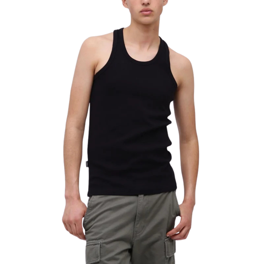 AVIREX DAILY RIB TANK TOP BACK CROSS "BLACK" 7835937001-010