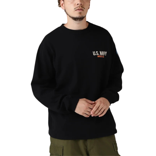AVIREX LONG SLEEVE T-SHIRT TOPGUN "BLACK" 7833930017-010
