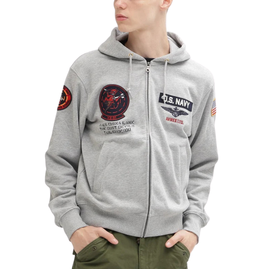 AVIREX LONG SLEEVE ZIP PARKA DUST DEVILS "OXFORD"7836931002-382
