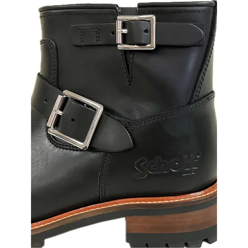 Schott ENGINEER SHORT BOOTS S28002-010 "BLACK"