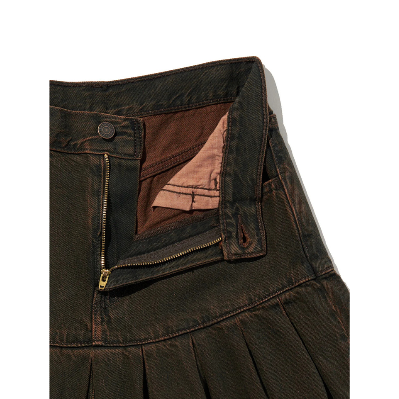 Levi’s YOKED PLEATED SKIRT "BROWN" 0089T-0001