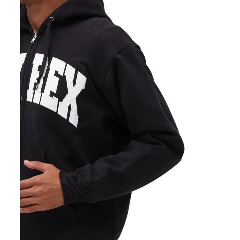 AVIREX DAILY ZIP UP SWEAT PARKA LOGO  "BLACK"7833931007-010