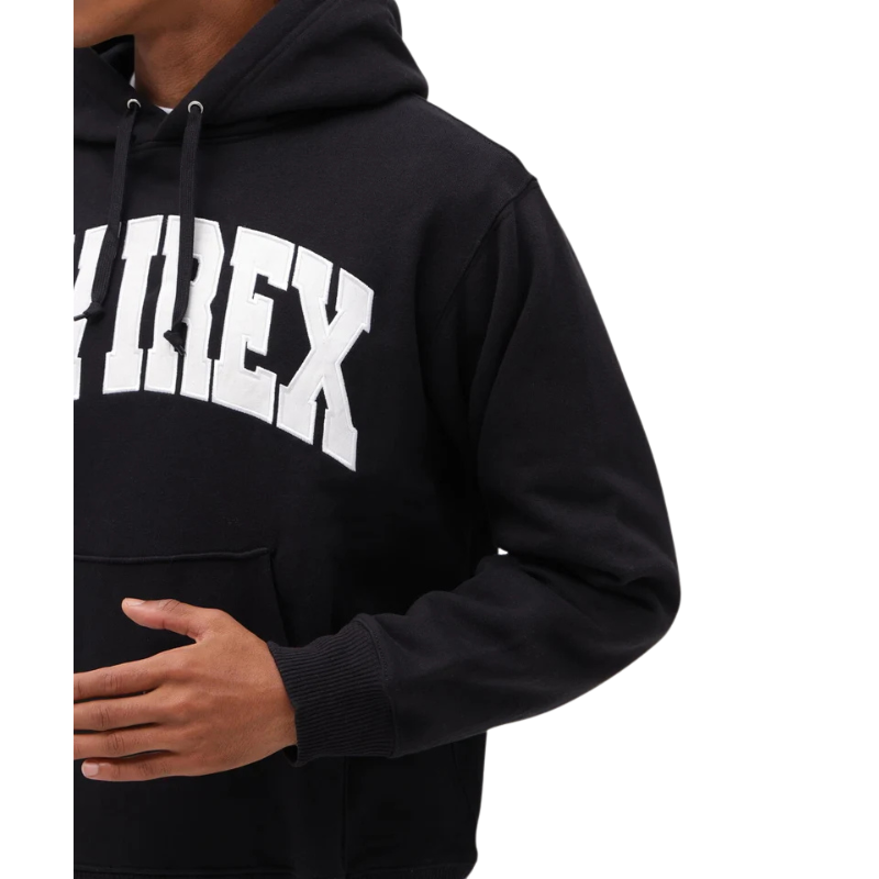 AVIREX DAILY PULLOVER SWEAT PARKA LOGO  "BLACK"7833931006-010