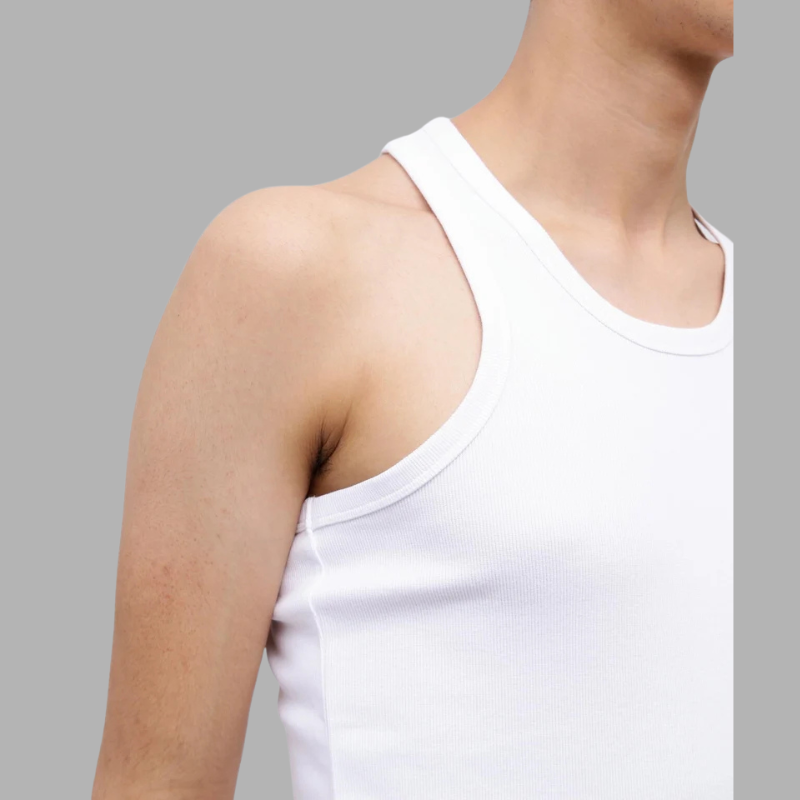 AVIREX DAILY RIB TANK TOP BACK CROSS  "WHITE" 7835937001-030