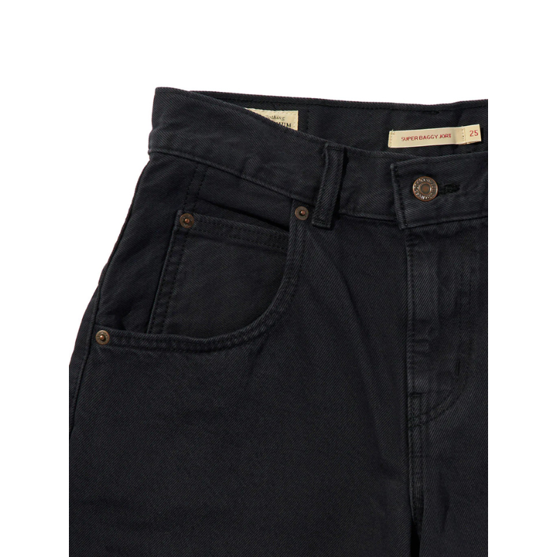 Levi’s SUPER BAGGY JORT JEANS "BLACK" 005DT-0004