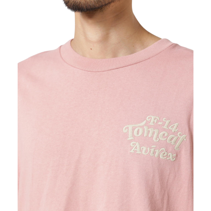 AVIREX SAGARA TOM CAT L/S T-SHIRT "PINK"  7833930016-090