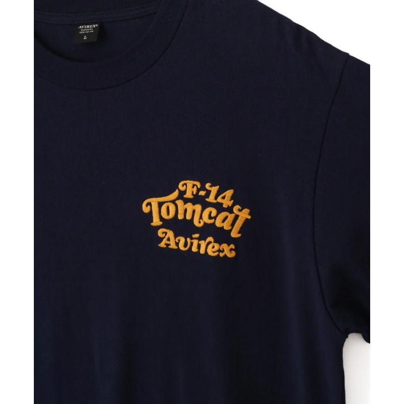 AVIREX SAGARA TOM CAT L/S T-SHIRT "NAVY"  7833930016-120