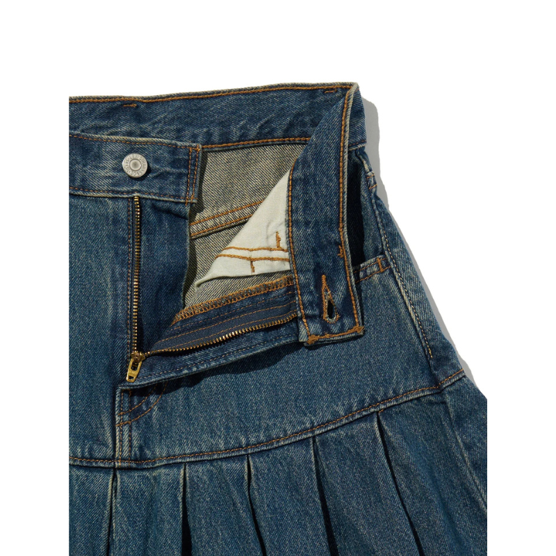 Levi’s YOKED PLEATED SKIRT "MEDIUM INDIGO" 0089T-0004