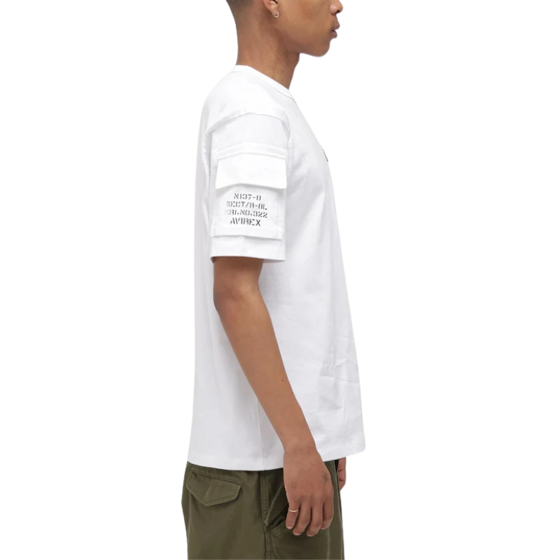 AVIREX FATIGUE S/S T-SHIRT "WHITE"  7835934010-030