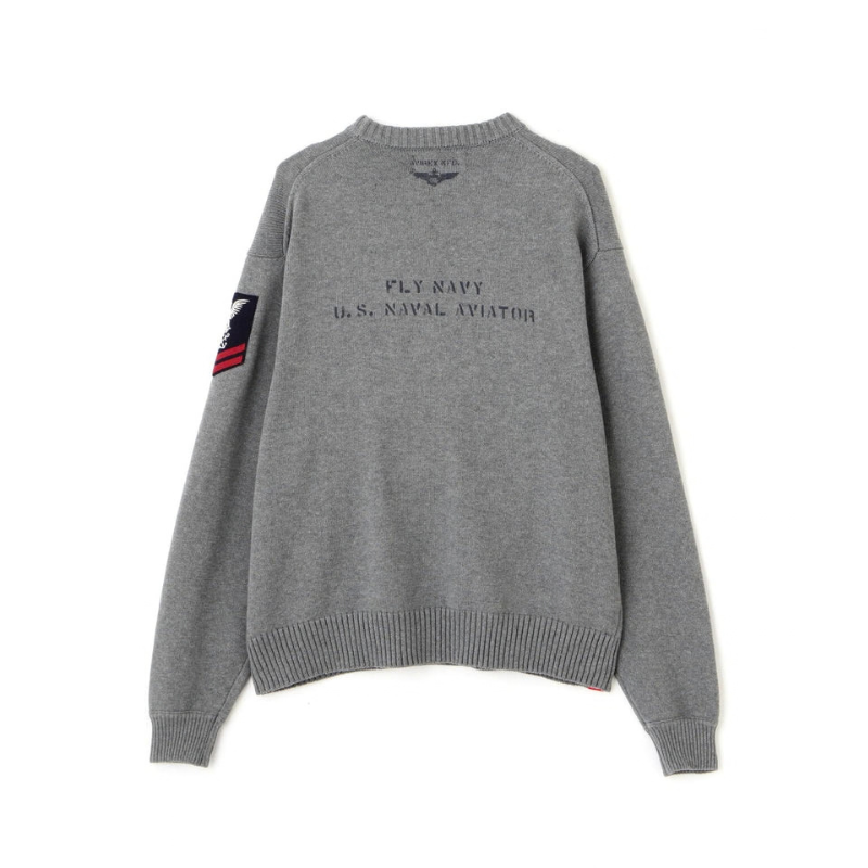AVIREX NAVAL CREWNECK KNIT "OXFORD"  7833932006-382