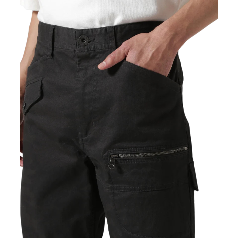 AVIREX STRETCH DOBBY 8-POCKET PANT  "BLACK CAMO" 7836910026-012