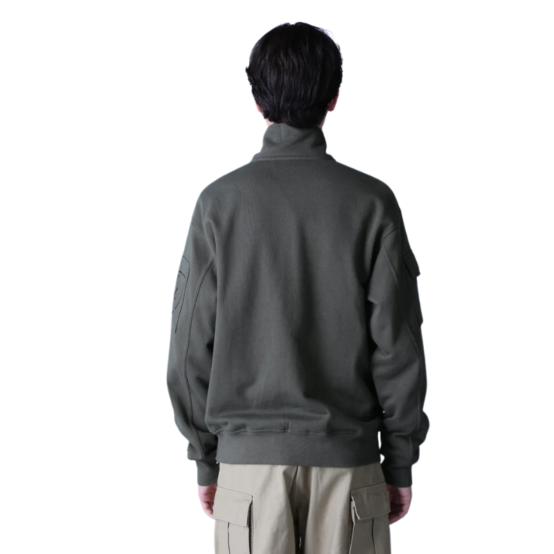 AVIREX FATIGUE STAND ZIPUP SWEAT "OLIVE"  7834930001-310