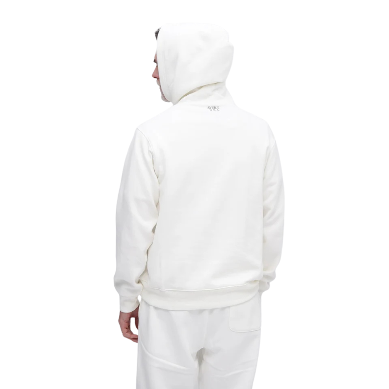 AVIREX DAILY PULLOVER SWEAT PARKA LOGO  "OFF WHITE"7833931006-033