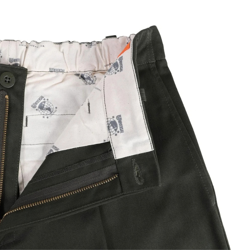 UNIVERSAL OVERALL TUCK TAPERED PANTS  "BLACK" PTF-05