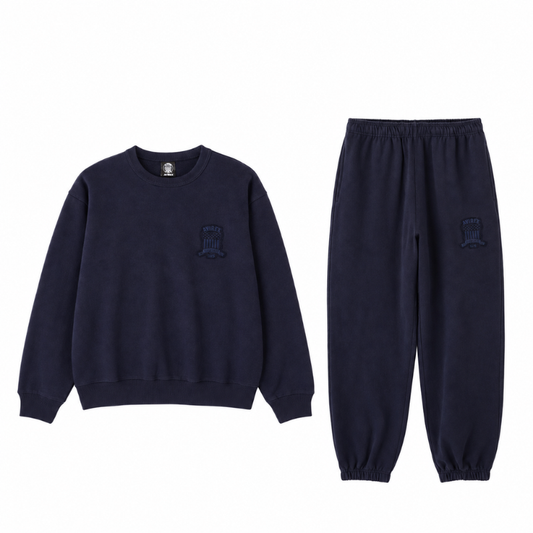 AVIREX Sweat Set Up SIGNATURE VARSITY LOGO CREWNECK SWEAT × SWEAT PANTS “NAVY”