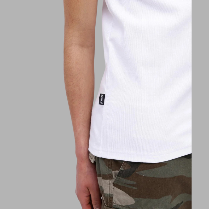 AVIREX DAILY NO SLEEVE SHIRT  "WHITE" 7835935001-030