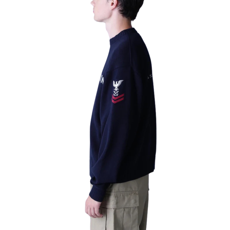 AVIREX NAVAL CREWNECK KNIT "NAVY"  7833932006-120