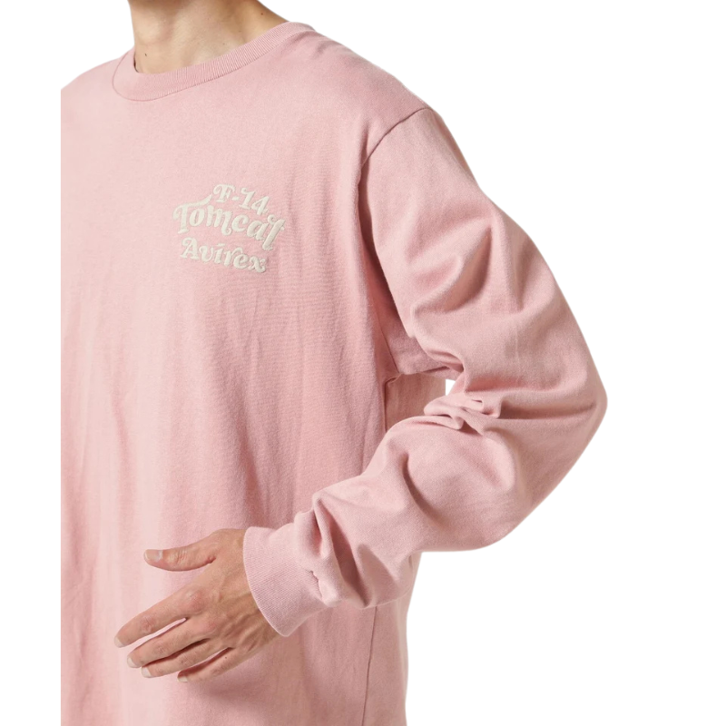 AVIREX SAGARA TOM CAT L/S T-SHIRT "PINK"  7833930016-090