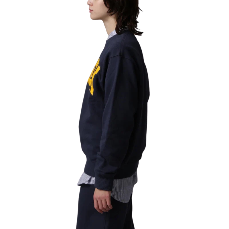 AVIREX DAILY CREW NECK L/S SWEAT LOGO  "NAVY" 7833932003-120
