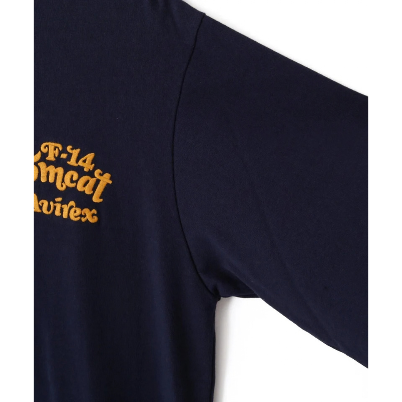 AVIREX SAGARA TOM CAT L/S T-SHIRT "NAVY"  7833930016-120