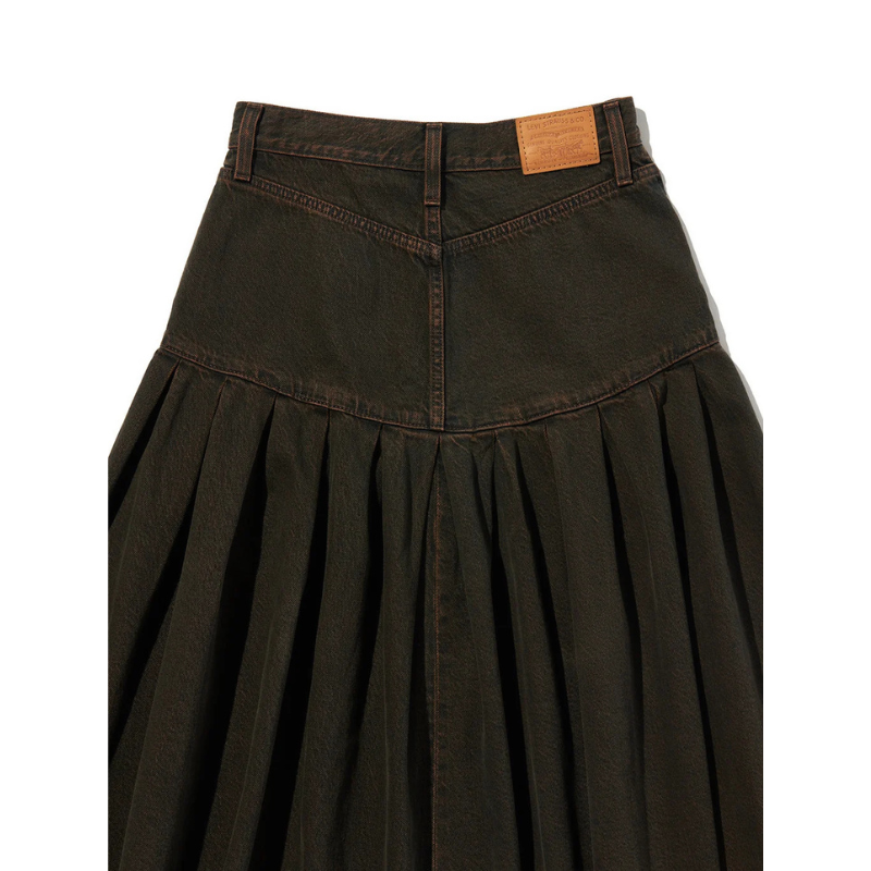 Levi’s YOKED PLEATED SKIRT "BROWN" 0089T-0001