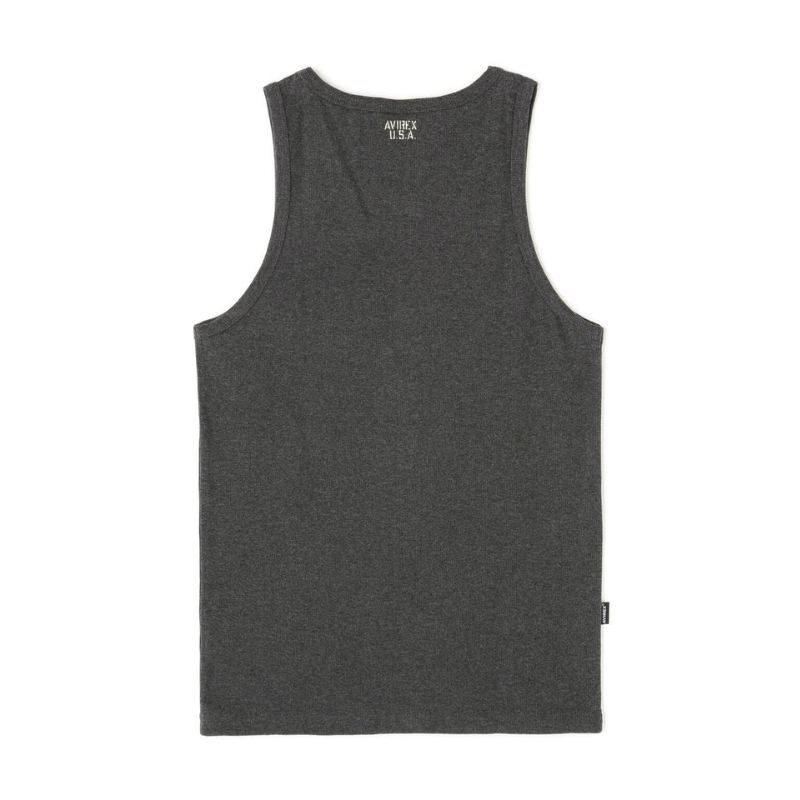 AVIREX DAILY RIB TANK TOP  "CHARCOAL" 7835937002-410