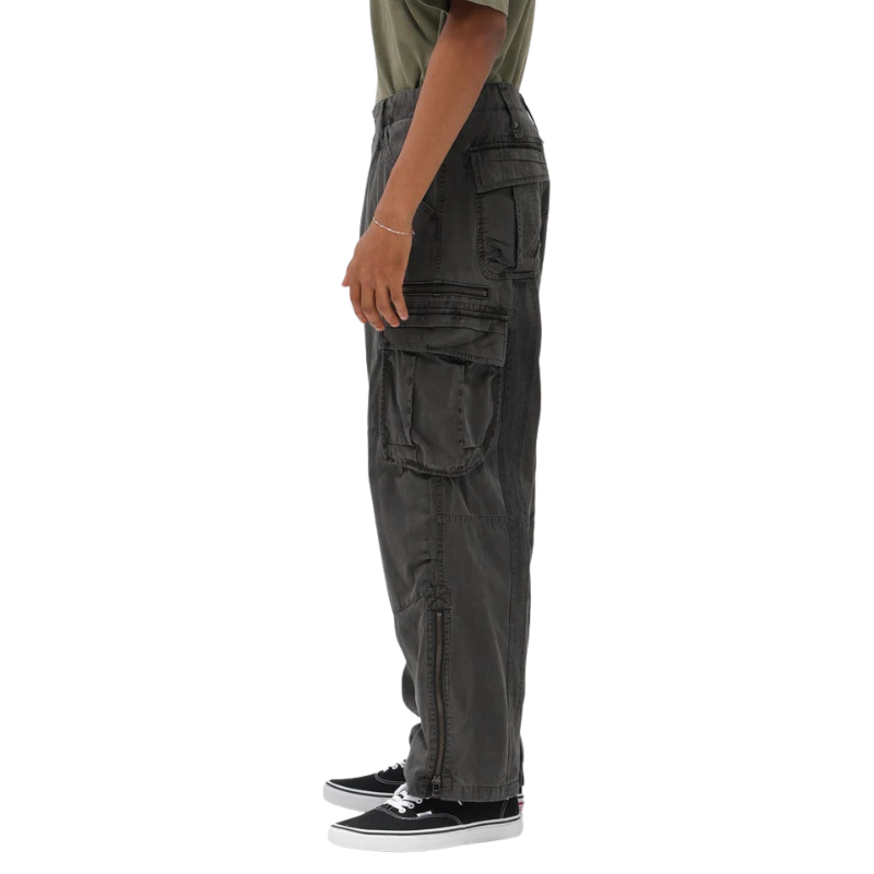 AVIREX PIGMENT TAPING CARGO PANTS  "BLACK" 7836910022-010
