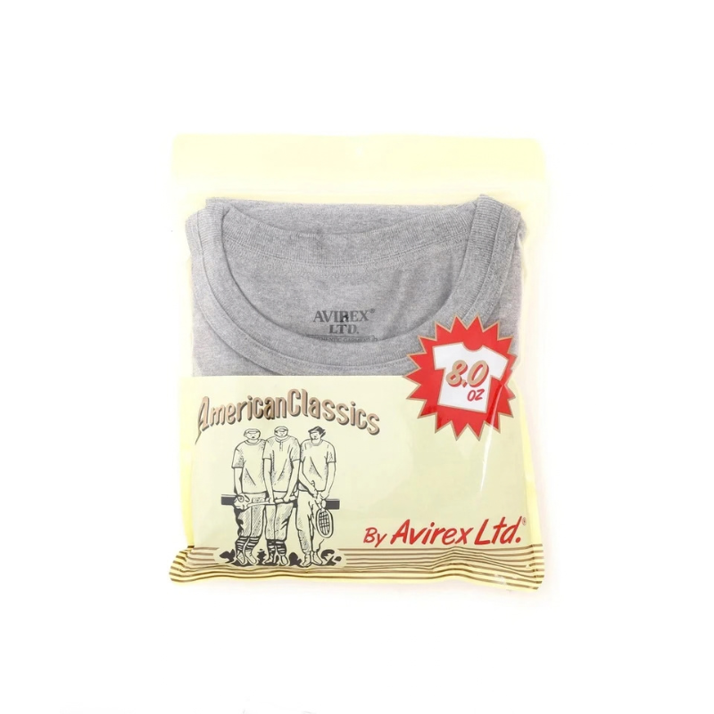 AVIREX CREW NECK PACK T-SHIRT "GRAY"  7835934018-020