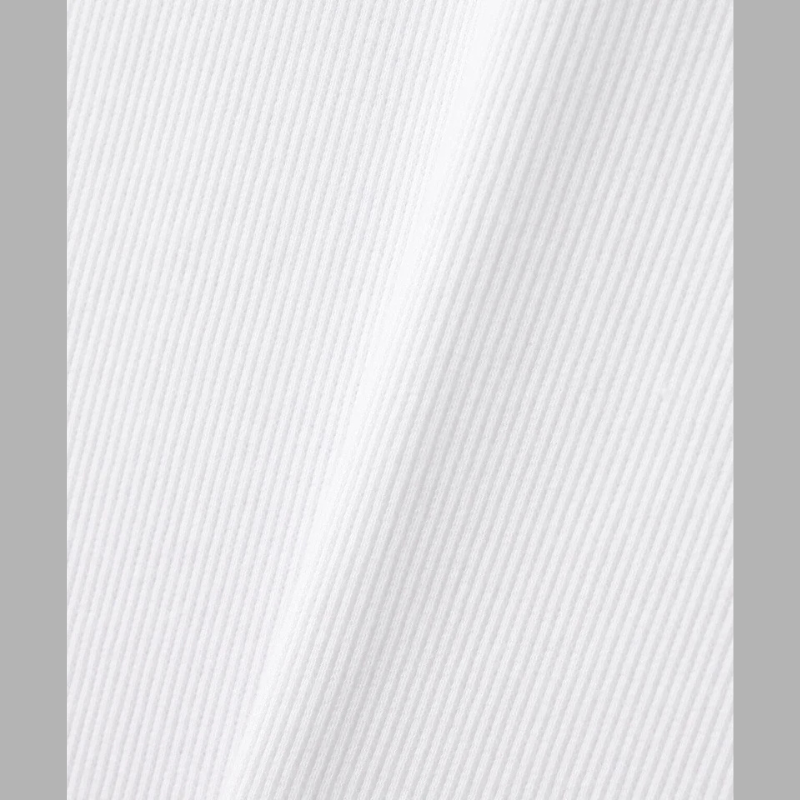 AVIREX DAILY RIB S/S HENLEY NECK T-SHIRT  "WHITE" 7835934007-030