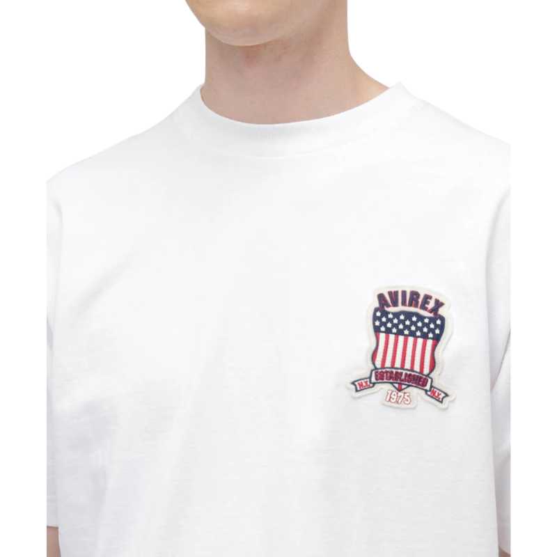 AVIREX SIGNATURE VARSITY LOGO T-SHIRT "WHITE"  7836934016-030