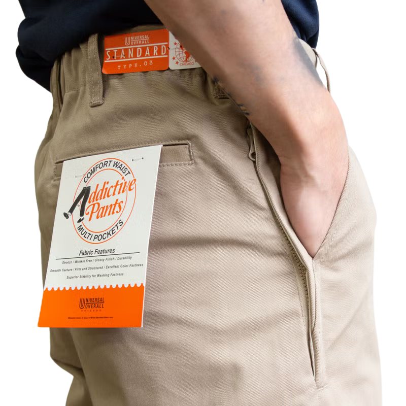 UNIVERSAL OVERALL ADDICTIVE TUCK STANDARD PANTS  "C.BEIGE" PTU-03