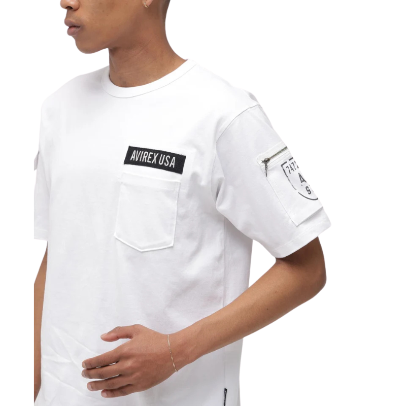 AVIREX FATIGUE S/S T-SHIRT "WHITE"  7835934010-030