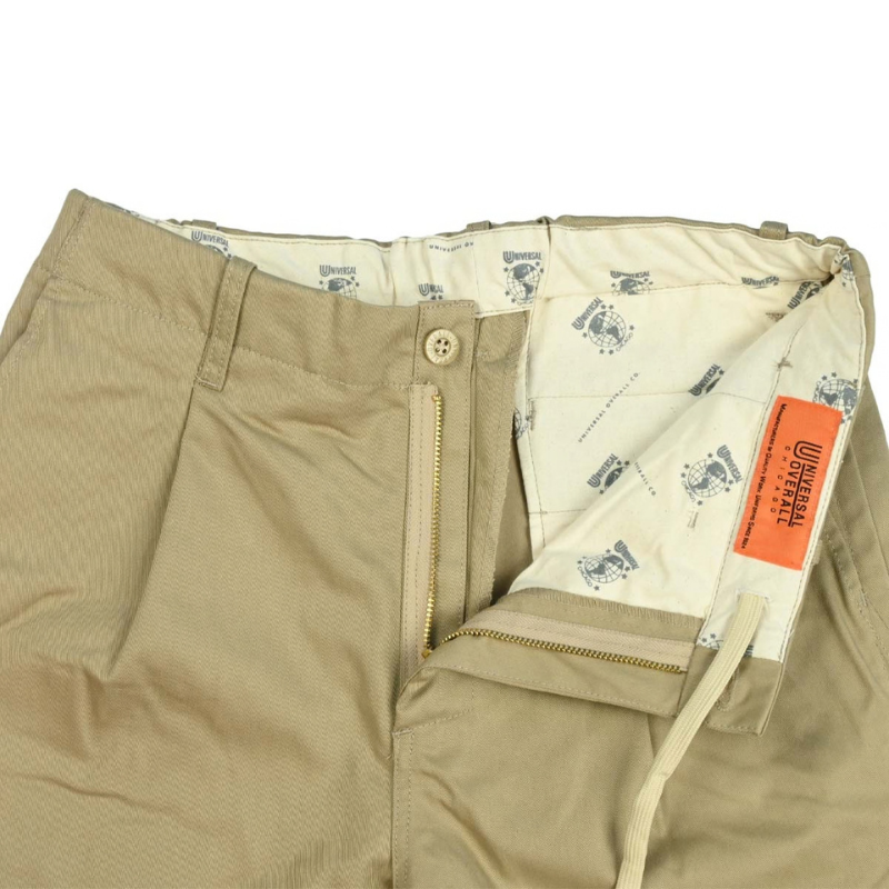 UNIVERSAL OVERALL ADDICTIVE TUCK TAPERD PANTS  "C.BEIGE" PTU-05