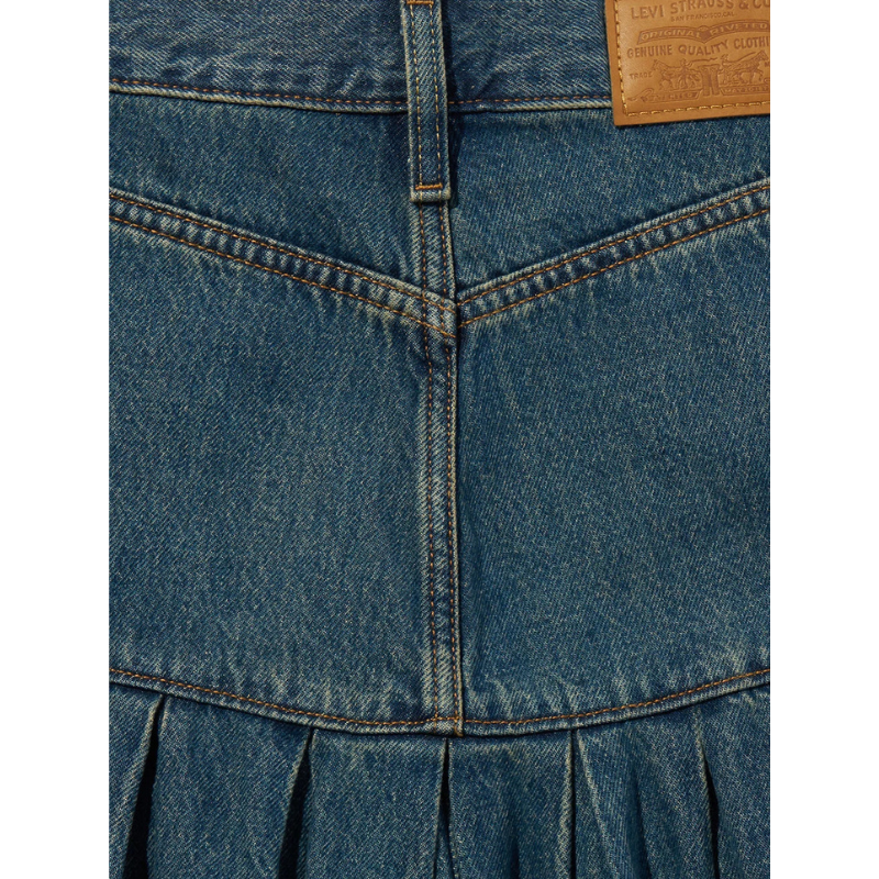 Levi’s YOKED PLEATED SKIRT "MEDIUM INDIGO" 0089T-0004