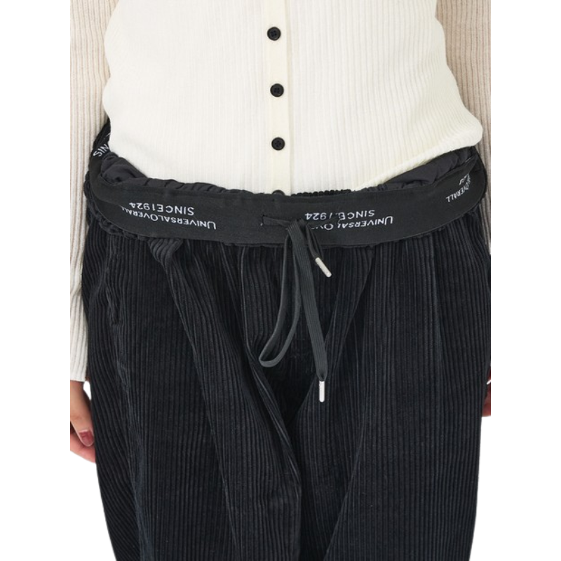 UNIVERSAL OVERALL CHILLPAN TAPERED PANTS  "BLACK" U2633630-B