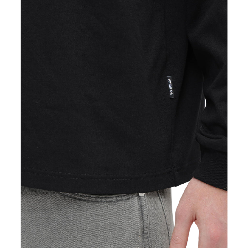 AVIREX SIGNATURE VARSITY LOGO LONGSLEEVE T-SHIRT "BLACK"  7836930006-010