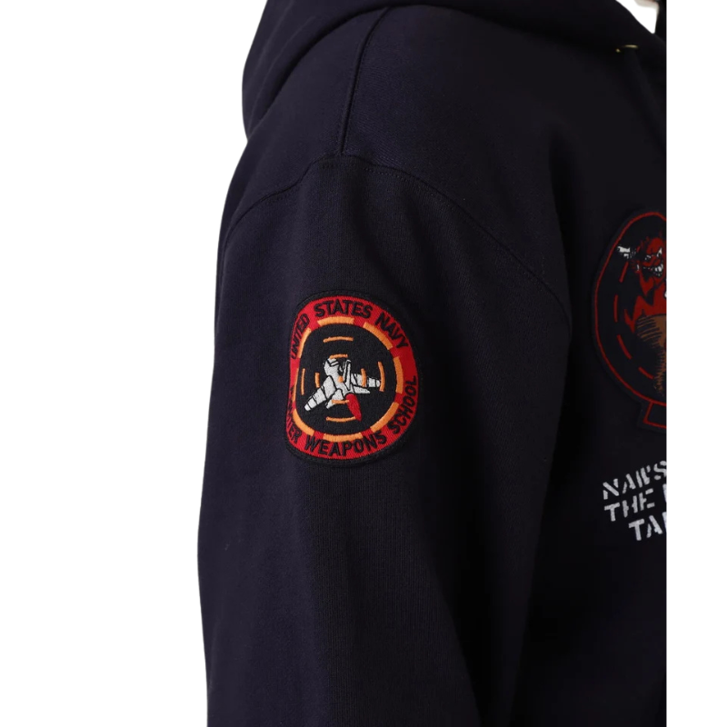 AVIREX LONG SLEEVE ZIP PARKA DUST DEVILS  "NAVY"7836931002-120