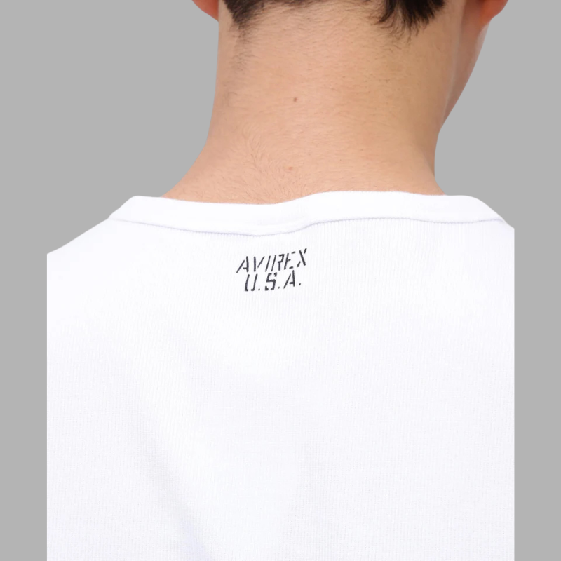 AVIREX DAILY NO SLEEVE SHIRT  "WHITE" 7835935001-030
