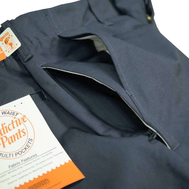 UNIVERSAL OVERALL ADDICTIVE TUCK STANDARD PANTS  "CHARCOAL" PTU-03